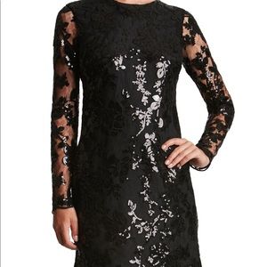 DRESS THE POPULATION ‘Grace’ Sequin Lace Dress XS